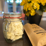 You can store your natural shea butter in its original packaging or transfer it to a jar of your choice. Raw Shea butter is a very stable plant fat that can last for years, just store it away from heat and avoid constant melting and hardening.