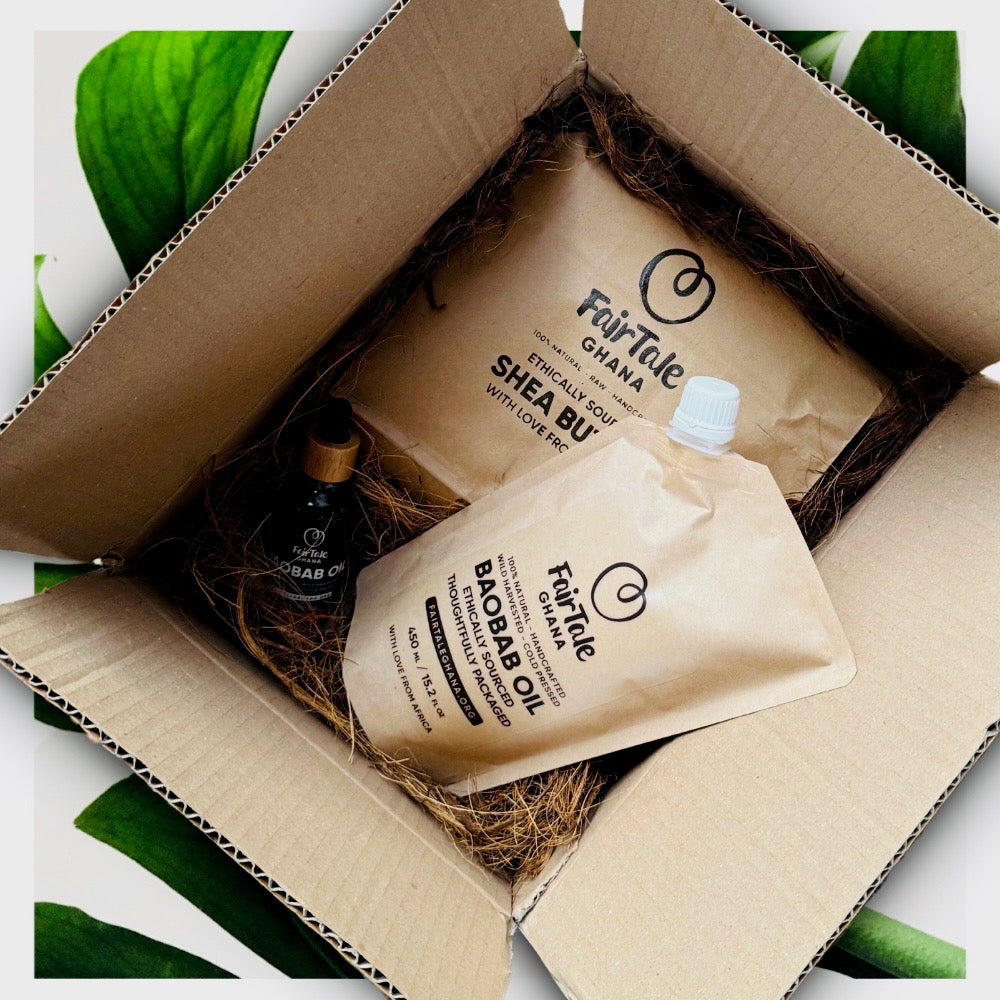 Shea Butter 2.25 kg / 5 lb + Baobab Oil 450ml / 15.2 fl oz FREE SHIPPING SET