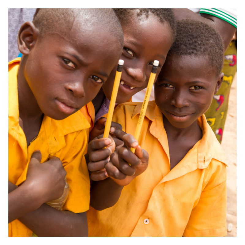 Photo of a school uniform included in FairTale GHANA's education charity add-on.